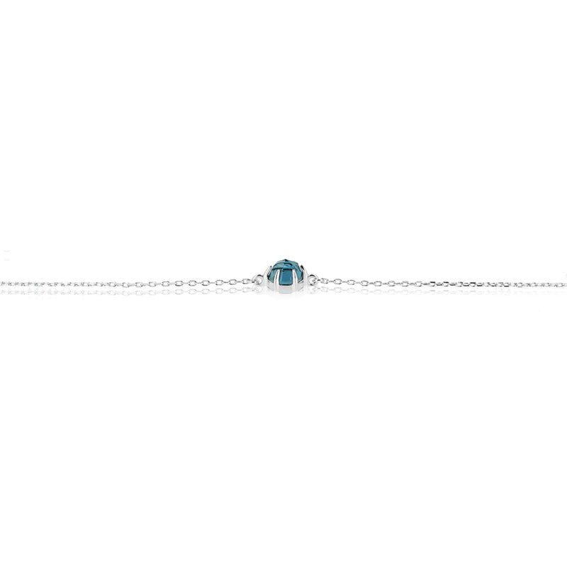ROSE CUT LONDON BLUE TOPAZ BRACELET