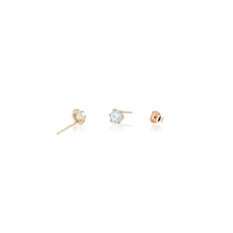 ROSE CUT AQUAMARINE EARRINGS