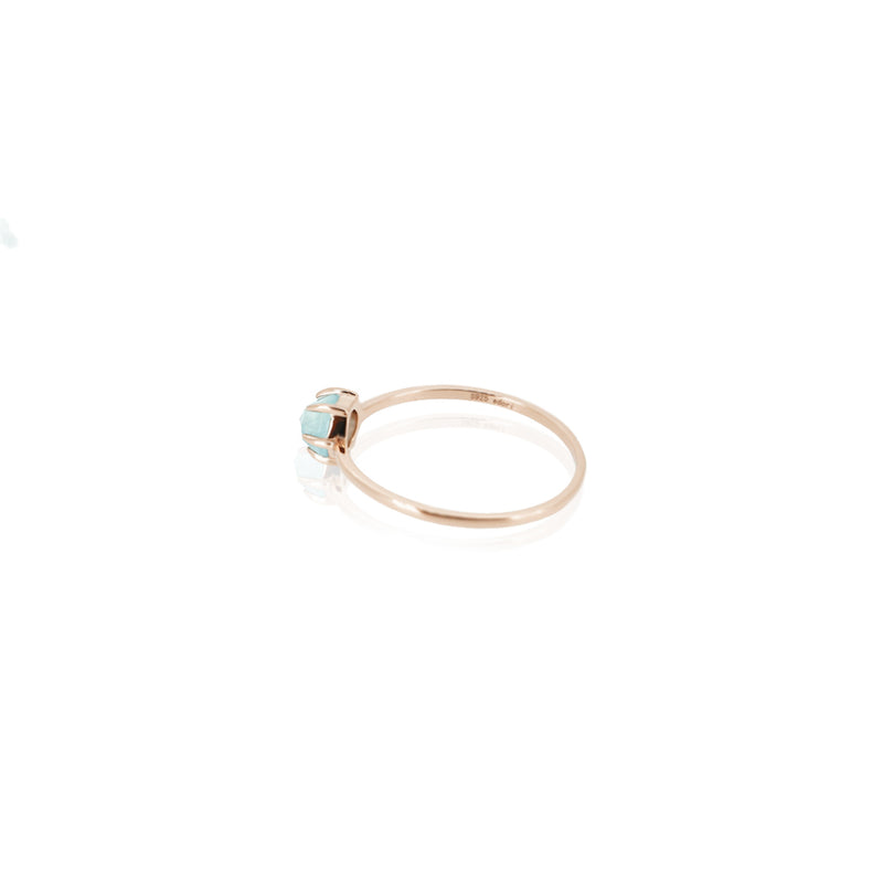ROSE CUT AQUAMARINE RING