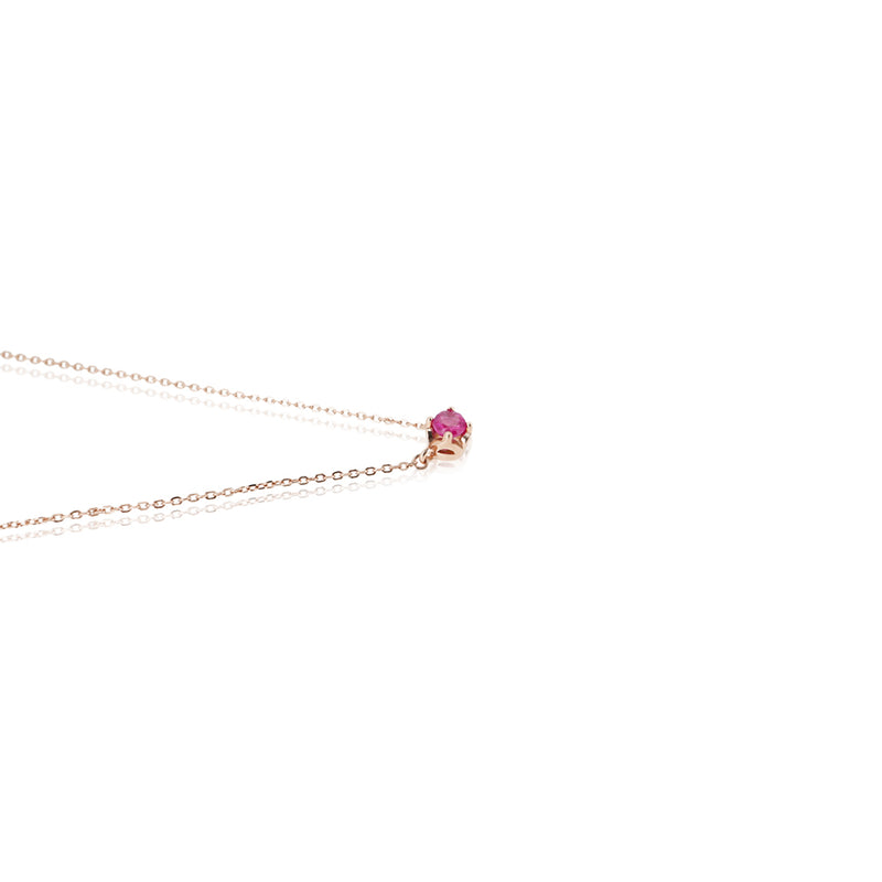 ROUND RUBY NECKLACE