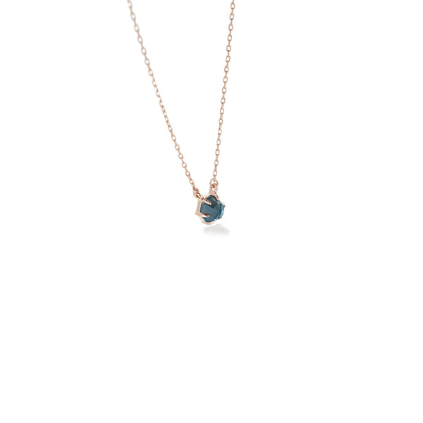 ROSE CUT LONDON BLUE TOPAZ NECKLACE