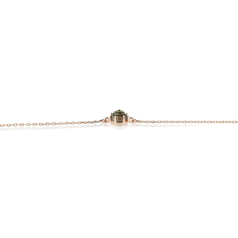ROSE CUT SMOKY QUARTZ BRACELET