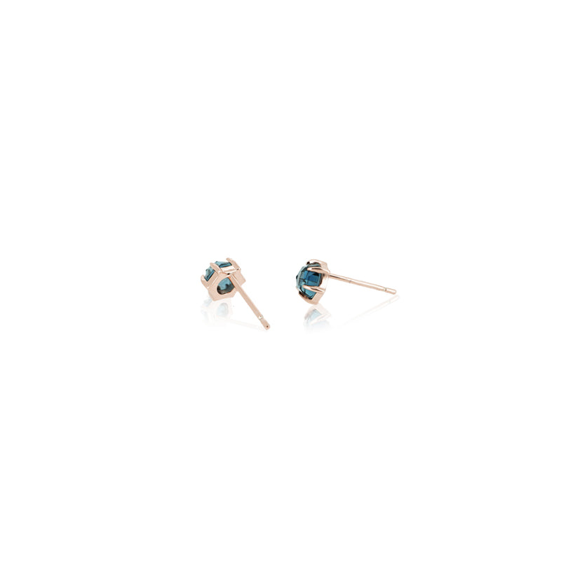 ROSE CUT LONDON BLUE TOPAZ EARRINGS