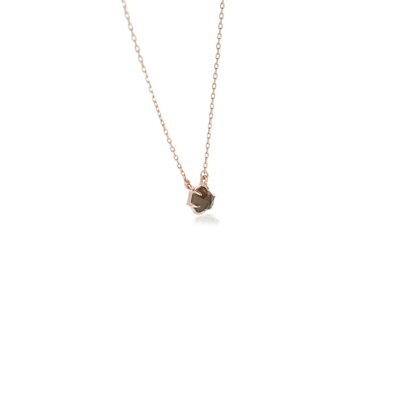 ROSE CUT SMOKY QUARTZ NECKLACE