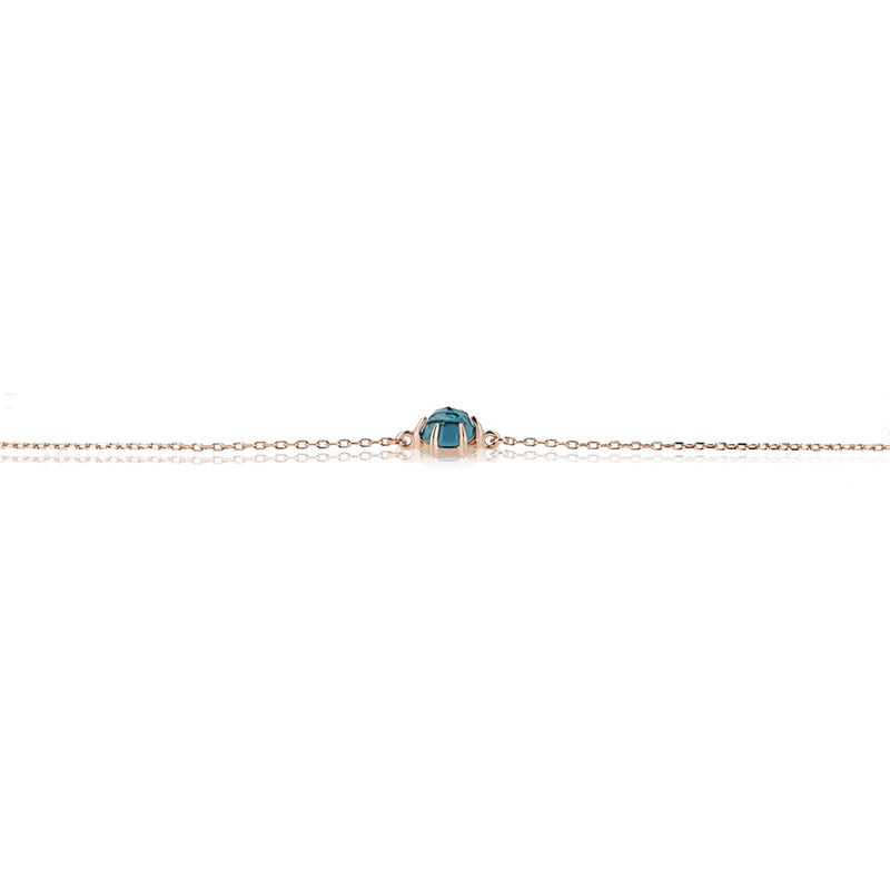 ROSE CUT LONDON BLUE TOPAZ BRACELET